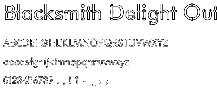 Blacksmith Delight Outlined font